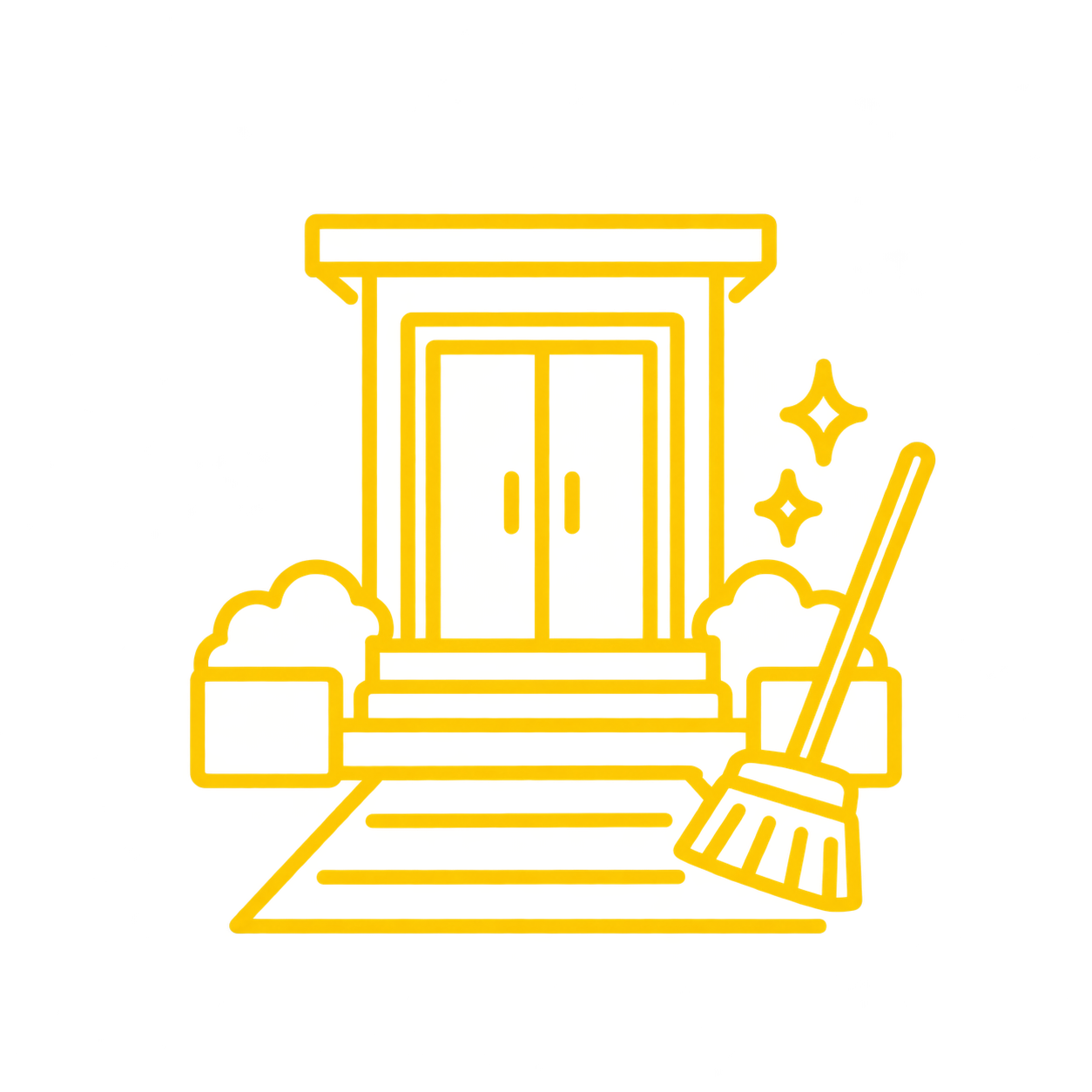 Reinigung von Hauseingang und Eingangsbereich