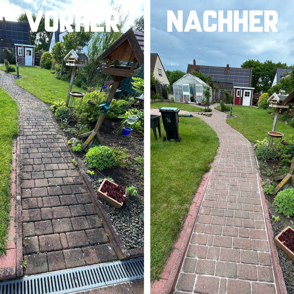 Steinreinigung Garten