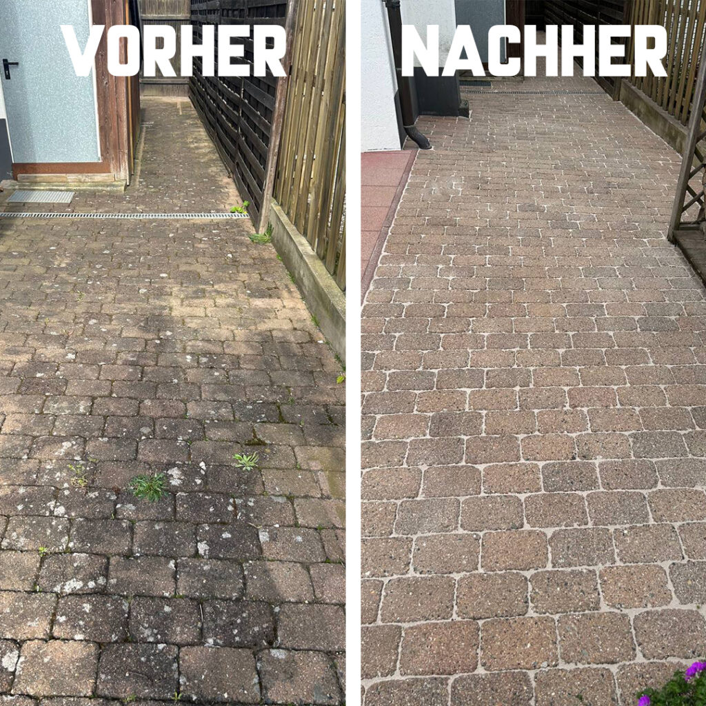 Steinreinigung im eingangsbereich