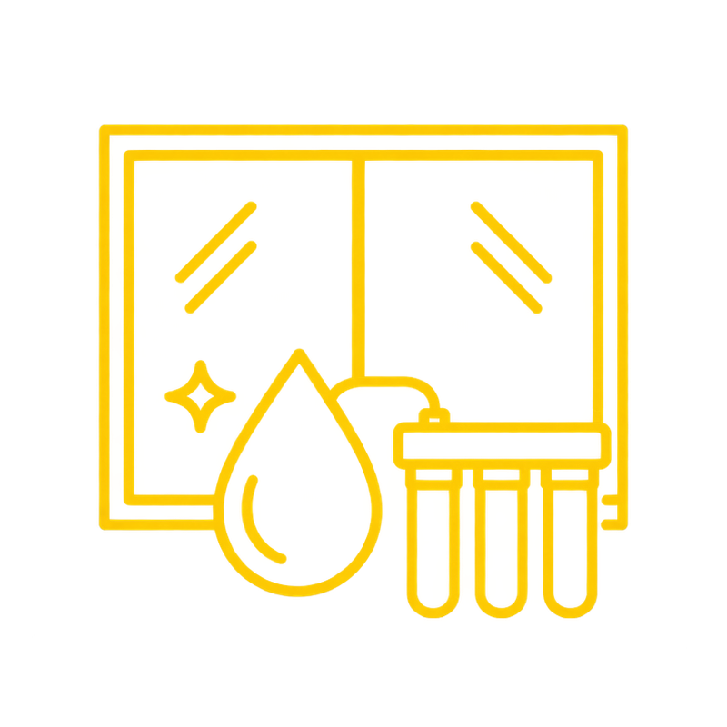 icon Reinigung mit Reinwasser- und Osmosetechnik
